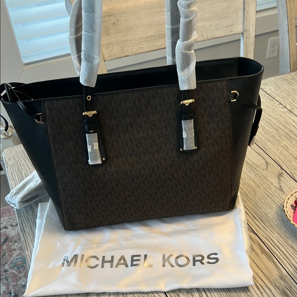 Michael Kors Black and Brown Women's Bag